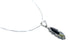 Southwest Jet Mother of Pearl Inlay Sterling Silver Box Chain Necklace Set JX129118